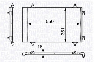 MAGNETI MARELLI 350203710000 -  Конденсатор, кондиционер
